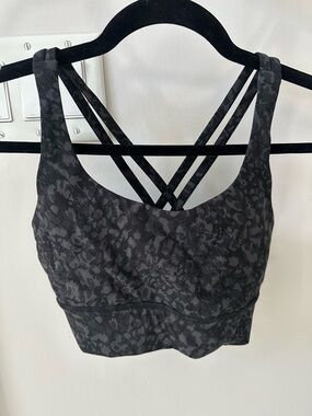 lululemon athletica Black Printed Strappy Sports Bra
